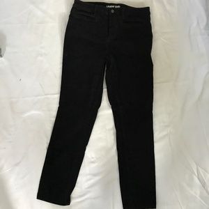 Black velvet pants